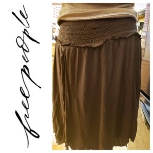 FREE PEOPLE, Brown, Skirt with cute layers, S
